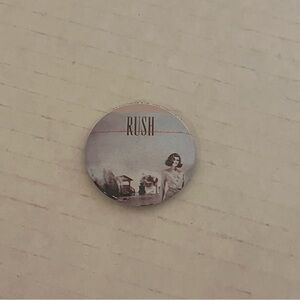 Rush Permanent Waves Vintage Pinback Badge Button Rush Rock Band Memorabilia